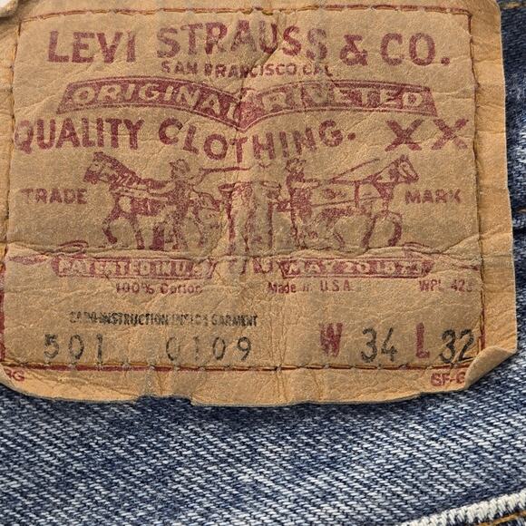 Vintage Levi's 501 XX Jeans Mens 32x31 Acid Wash Cotton USA 80's Grunge Rock - Picture 5 of 14